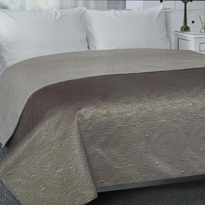 Покрывало DeN Палермо 240х260 атл/мат св-корич. Круги U000219 000000000001203047