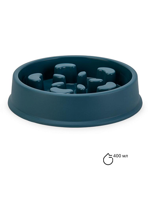 Миска для животных 400мл для медленного поедания корма микс полипропилен 000000000001229116