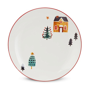 Тарелка десертная 19,2см DE'NASTIA Щелкунчик белый фарфор 000000000001226179