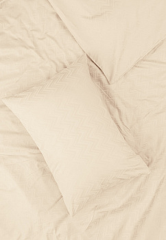 Пододеяльник 175х210см DE'NASTIA JQ зигзаг молочный сатин хлопок-100% 000000000001215597