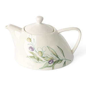 Чайник заварочный 1л DE'NASTIA Оливки фарфор 000000000001217748