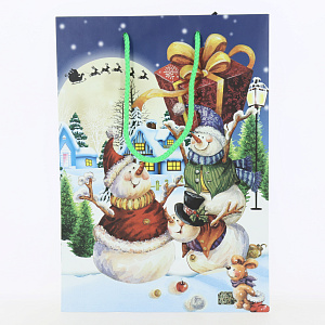 Сумка бумажная 22x31x10см ОПТИМА ламинированная 000000000001215517