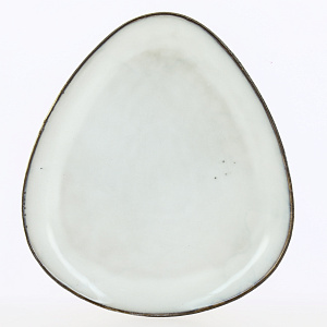 Тарелка овальная 27,5х24см серый глазурованная керамика 000000000001213872