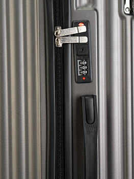 Чемодан на колесах L (48х30х75см) грани графит PC 000000000001226575