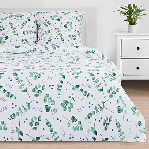 Комплект постельного белья Этель 1.5сп Eucalyptus 143х215см 150х214см 70х70см-2шт поплин 125 г/м2 4746228 000000000001205027