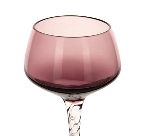 Подсвечник на ножке 22,5см GARBO GLASS бордо стекло 000000000001216529