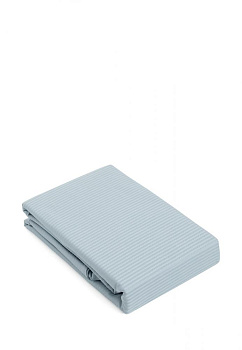 Проcтыня 210x240 DE'NASTIA сатин-страйп 3мм голубой хлопок 000000000001215811