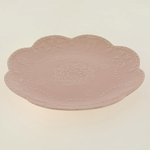 Тарелка обеденная 25см КОРАЛЛ Бабочка розовая HD-011P 000000000001181058