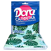 Салфетка Dora с цветным рисунком универсальная  30х30см влаговпитывающая, микрофибра, артикул 2001-027 000000000001203034