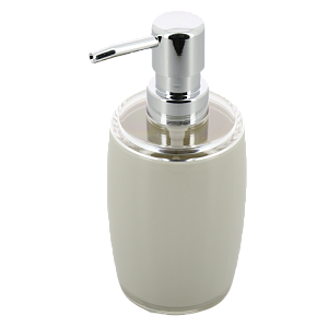 Диспенсер для жидкого мыла 300мл DE'NASTIA овал бежевый пластик 000000000001207097