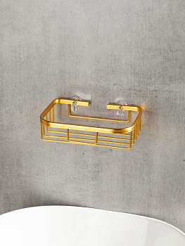 Держатель навесной 18x12x5,5см DE'NASTIA золотой алюминий 000000000001227445