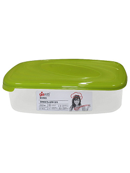 Емкость для СВЧ 1,6л прямоугольная пластик оливковая роща Bono GR2222ОЛ 000000000001197182