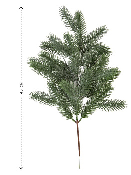 Ветка 43-45см хвойная для декора голубая 000000000001225516