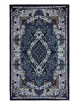 Коврик придверный 50х80см LUCKY Мол 2 синий/бежевый полиэстер 000000000001200455