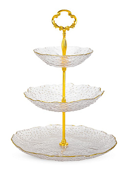 Этажерка-фруктовница 14см/19см/25,5см стекло 000000000001228286