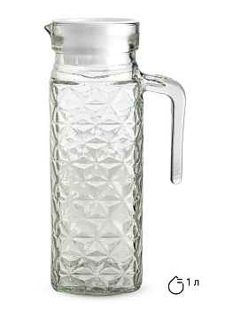Кувшин 1л GARBO GLASS ромбы стекло 000000000001227425
