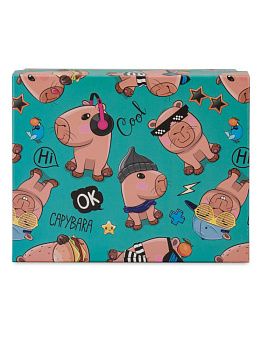 Коробка подарочная 21х17х11см РУТАУПАК КАПИБАРА прямоугольник зеленый 000000000001226848