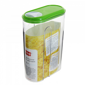 Емкость для сыпучих продуктов 1,5л PHIBO с дозатором бежевый пластик 000000000001059491