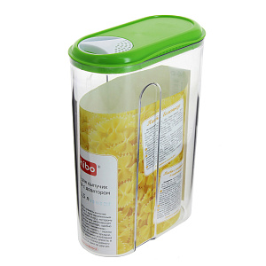 Емкость для сыпучих продуктов 1,5л PHIBO с дозатором бежевый пластик 000000000001059491