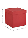 Коробка подарочная 19х19х19см РУТАУПАК  тиснение ЛЕН куб красный Коробка подарочная 19х19х19см РУТАУПАК  тиснение ЛЕН куб красный 000000000001226857