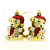 Набор декоративных украшений Медвежонок 7смх2шт золото пластик PC04129 000000000001180123