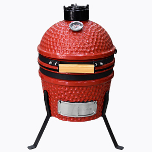 Гриль керамический 35х40,5х55см бамбуковая ручка красный чугун 000000000001213152