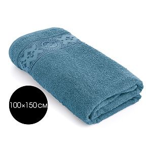 Полотенце 100х150см DE'NASTIA ТАЛИСМАН 1 синий хлопок-100% 000000000001215365