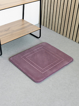 Коврик для туалета 50x60см DE'NASTIA Soft Collection мемори лиловый полиэстер 000000000001229943