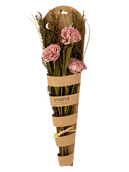 Сухоцветы 12x6x47см DE'NASTIA Цветочная композиция Розы микс цветов 000000000001228200