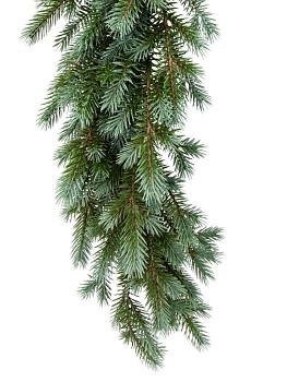 Гирлянда 180 см хвойная для декора голубая 000000000001228791