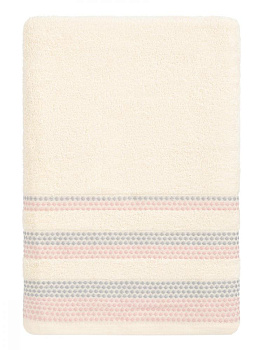 Набор махровых полотенец 2 шт 70x140см LUCKY розовый/молочный хлопок 100% 000000000001216093