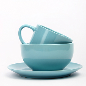 Салатник 12,5х6,5см голубой глазурованная керамика 000000000001213877