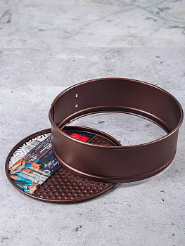 Форма для выпечки 20см 0,4мм SWEET HOME разъемная антипригарная chocolate сталь 000000000001190697