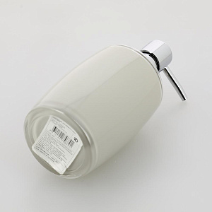 Диспенсер для жидкого мыла 300мл DE'NASTIA овал бежевый пластик 000000000001207097