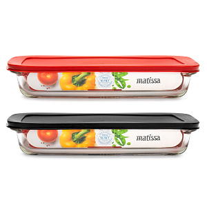 Форма для запекания 2,2л MATISSA прямоугольная с крышкой боросиликатное стекло 000000000001220445