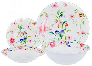 Набор столовой посуды 19 предметов BALSFORD Латона Ароматный мир (27см/21см/19см/салатник 23см) подарочная упаковка фарфор 000000000001183395