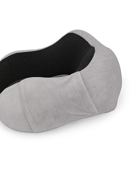 Подушка для путешествий 28х25х12см с эффектом памяти съемный чехол серый полиэстер 000000000001226502