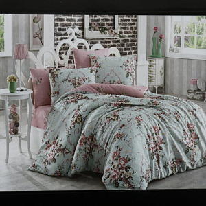 Комплект постельного белья ЕВРО ПОСУДА ЦЕНТР 80%Хлопок/20%Полиэстер Цветы PC02312 000000000001200915