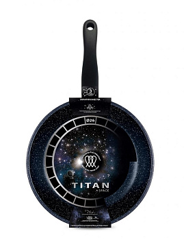 Сковорода 26см НЕВА МЕТАЛЛ ПОСУДА Titan Space индукция алюминий 000000000001212687
