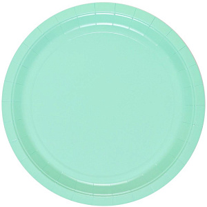 Набор тарелок бумажных 6шт 23см Веселая Затея Пастель мятный 000000000001211898