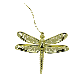 Новогоднее подвесное елочное украшение Стрекоза золотая из полипропилена / 12,5x11см арт.80242 000000000001191240