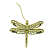 Новогоднее подвесное елочное украшение Стрекоза золотая из полипропилена / 12,5x11см арт.80242 000000000001191240