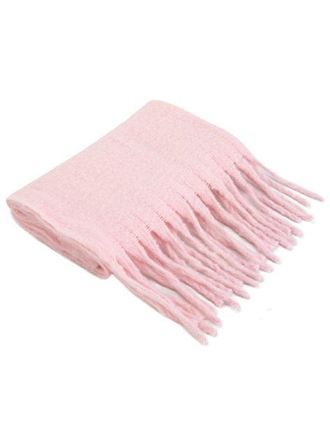 Шарф 40х200см теплый розовый полиэстер 000000000001229233