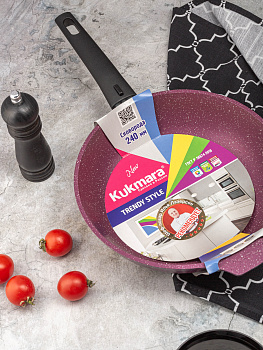 Сковорода 24см KUKMARA Trendy style mystery съемная ручка алюминий 000000000001204178