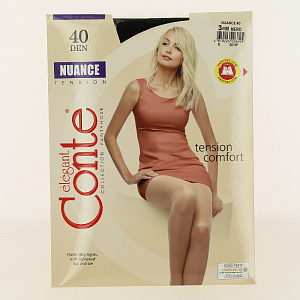 Колготки женские 40ден р2 CONTE Nuance Nero 88%полиамид 12%эластан 000000000001031297