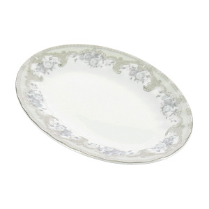 Овальное блюдо Платиновый вензель Porcelaine Czech Gold Hand s.r.o., 26 см 000000000001136178