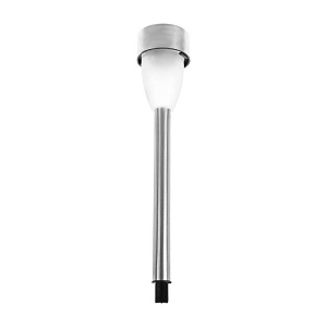 Фонарь садовый 36,5см D5,5см LUAZON LIQHTING Матовый 1 LED на солнечной батарее белый металл 000000000001211021