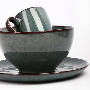 Салатник 11см темно-зеленый глазурованная керамика 000000000001213870