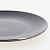 Тарелка десертная 19,7см LUCKY Точки металлическая кайма плоская черный керамика 000000000001211248