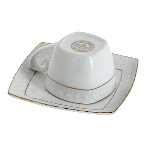 Набор кофейный 12 предметов (чашка 90мл-6шт/блюдце-6шт) КОРАЛЛ Снежная королева квадрат 000000000001060486